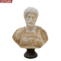 Buste de figurine masculine occidentale en pierre naturelle sculptée à la main, taille personnalisée, directement de l'usine, pour décoration intérieure