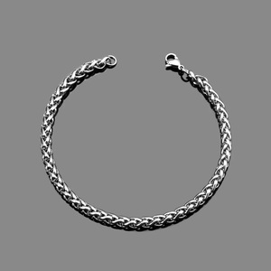 Pulsera Unisex de Acero de Titanio 19CM 21CM 23CM, Cadena de Eslabones de Plata Antigua, Joyería de Moda, Regalo, Brazalete - Product Image 1