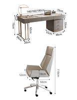 Table basse extensible en dalle de roche de style italien moderne et modulaire pour la maison, le bureau et le salon