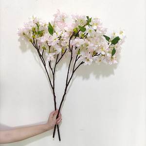 ดอกไม้เชอร์รี่ผ้าไหมเกรด Top ดอกไม้ประดิษฐ์ตกแต่งงานแต่งงาน Faux ดอกไม้เชอร์รี่<span class=keywords><strong>สาขา</strong></span>ดอกไม้ประดิษฐ์ - Product Image 5