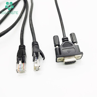 Personalizado RS232 DB9/15/25 macho hembra a 8P8C RJ45 Y Splitter Cable DB9 Cable RS232 9 Pin Cable