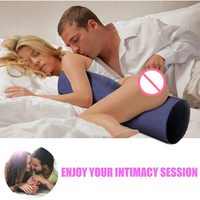 Coussin gonflable pour couple, long et en forme de cale, pour la masturbation féminine, aide aux positions sexuelles, coussin d'amour, jouet sexuel rond
