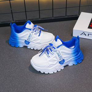 <span class=keywords><strong>Sneakers</strong></span> per Bambini a Blocchi di Colore, Scarpe Casual con Suola Spessa per Ragazzi e Ragazze, Antiscivolo, Traspiranti, Leggere, con Lacci, per Studenti - Product Image 5