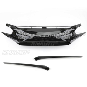 กระจังหน้ารถยนต์ RMAUTO JDM Battle Style ABS สีดำเงา สำหรับ Honda Civic รุ่นที่ 10 ปี 2016-2019 แต่งทรงรถ - Product Image 3
