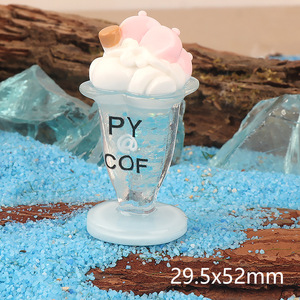 Taza de helado de simulación personalizada, juego de comida en miniatura, taza de helado, casa de muñecas, juguetes para casa de muñecas, adornos de joyería de resina DIY - Product Image 3