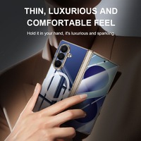 Compatible avec Z Fold 8 Ultra, étui en acrylique transparent électro-plaqué magnétique de haute qualité, deux-en-un, bords souples, dos rigide, emballé