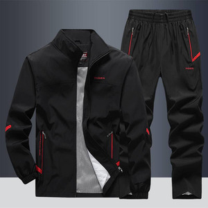 2025 randonnée en plein air vêtements de sport hommes ensembles de course <span class=keywords><strong>Jogging</strong></span> sport veste + pantalon survêtement étudiant basket vêtements d'entraînement - Product Image 2
