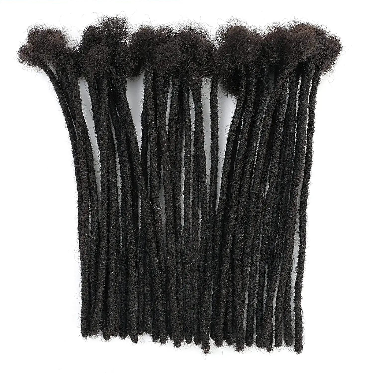 Handmade 100% Real Cabelo Humano Extensões Dreadlock 10-60 Locs 0.6 centímetros Largura 613 27 Preto Crochet Cabelo Trança Afro Para Mulheres Dos Homens