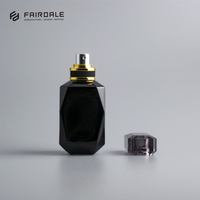 Produits en gros très demandés : flacon de parfum opaque en verre noir de luxe de 50 ml