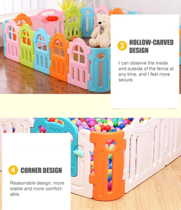Anti-estática juegos niño interior parque con bebé juego cerca de esgrima - Product Image 3