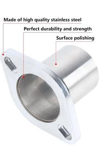 Système d'échappement universel en acier inoxydable 409 avec bride, silencieux à bride, joint de bride, tuyau flexible pour TT finition brute, garantie 1 an - Product Image 2