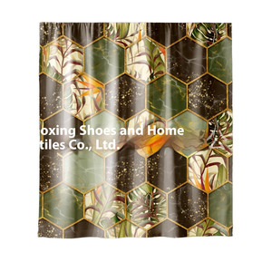 <span class=keywords><strong>Rideau</strong></span> de <span class=keywords><strong>douche</strong></span> de salle de bain quatre pièces en <span class=keywords><strong>nid</strong></span> <span class=keywords><strong>d</strong></span>'<span class=keywords><strong>abeille</strong></span> en marbre imperméable à l'eau en polyester résistant à la moisissure et à l'impression numérique du fabricant - Product Image 2