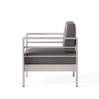 Ensemble de bistrot d'extérieur en aluminium imperméable pour balcon, ensemble de jardin en métal, ensemble de conversation pour patio, grands fauteuils d'extérieur