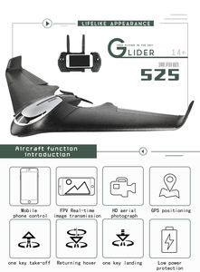 HOSHI IMPULSS 525 Aliante <span class=keywords><strong>Telecomandato</strong></span> con Fotocamera, Drone GPS con Posizionamento, Quadricottero FPV, <span class=keywords><strong>Aeroplano</strong></span> in Schiuma con Telecamera - Product Image 3