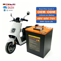 Batterie au lithium pour moto électrique à longue durée de vie, en promotion : 72V 40Ah, 50Ah, 60Ah, 48V 75Ah, 60V 80Ah