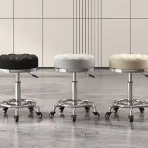 Specialized Foundation Beauty Salon <b>Chair</b> Rotating Pulley Home <b>Hairdressing</b> Makeup Stool Metal Elevator Barber Shop Backrest - Product Image 2