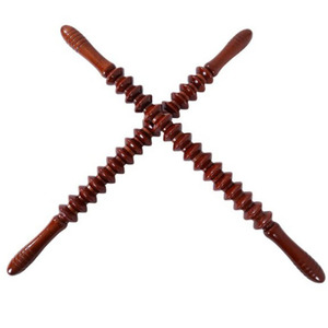 Rouleau de massage en bois pour méridiens, masseur manuel pour le cou, la taille, les jambes, la colonne cervicale, outil de soulagement complet du corps, des épaules et du cou - Product Image 3