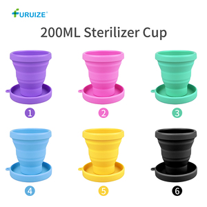 Furuize - Vaso Esterilizador <span class=keywords><strong>Plegable</strong></span> de 200 ml para Almacenamiento y Esterilización de Copas Menstruales, Vaso Esterilizador <span class=keywords><strong>Plegable</strong></span> OEM - Product Image 5