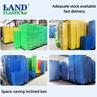 Conteneur de transport pour crabes avec trous d'aération, en plastique alimentaire, empilable, durable, écologique, avec nid incliné, boîte de transport pour crabes vivants