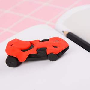 Staccabile divertente forma di auto da corsa 3 colori matita per bambini gomme carine per bambini - Product Image 5