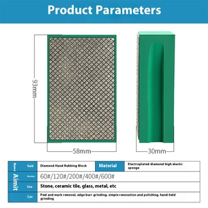 OEM cuadrado azulejo de cerámica recorte artefacto diamante galvanoplastia mano toallita vidrio roca placa mármol piedra ribete herramienta de pulido - Product Image 2