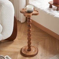 Table d'appoint multi-styles en bois, style luxe léger, avec étagère de rangement mobile pour salon