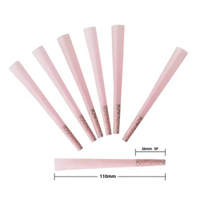 Customized 109MM pink conical roll paper wholesale unbleached classic brown <b>smoking</b> paper cone accessories - Product Image 5