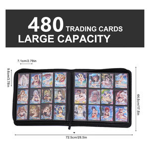 Zeno PP 1000 Portefeuille de cartes 12 Pocket Cartes à collectionner et cartes de visite Album Stockage à long terme Fermeture à glissière Classeur - Product Image 2