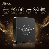 Nouvelle Box TV X98 Plus 2 Go 16 Go Amlogic S905W2 Android 11 Wi-Fi double bande 5G 100LAN 4K POE IP