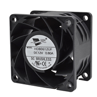 6038 Elektrischer DC-Axiallüfter mit Kugellager und Kunststoffblättern 12V/24V OEM/ODM Anpassbar Hochgeschwindigkeits-Kühlung für Netzwerk-Switches