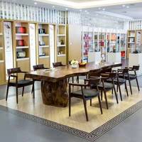 Luxuriöses Massivholz Modernes Esszimmer-Set mit Tisch und Stühlen für Apartments und Hotels