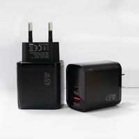 Adaptateur secteur GaN 45W Macaron USB Type-C Chargeur rapide pour iPhone Samsung Android Cube