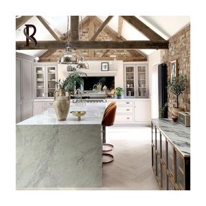 Armoires de cuisine intégrées personnalisées Rising <span class=keywords><strong>Concept</strong></span> ouvert et comptoirs en acier inoxydable Comptoirs en pierre de quartz - Product Image 2