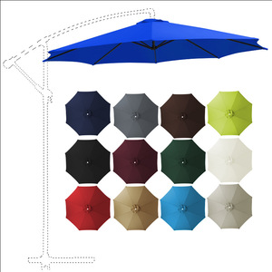 Patio Umbrella Replacement Fabric 2.5m Manual Open Outdoor Sun Shade Cover Durable UV Protection for Garden Courtyard Use - Product Image 1