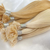 Professionnel Raw Kératine U Tip Remy Vierge Cheveux Humains Blonde 100% Extensiones De Cabello Humano Russe Extensions De Cheveux Naturels