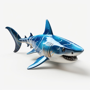 Figura de juguete de tiburón de plástico de dibujos animados para niños de 5 a 7 años. - Product Image 3
