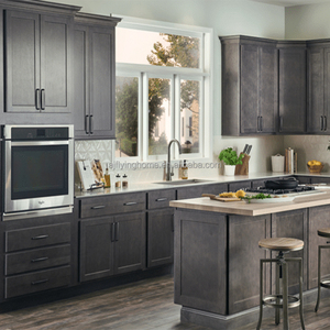 Fornitore di Mobili Eleganti Mobili da Cucina Grigi Stile Personalizzato Mobili da Cucina di Colore Grigio Arredamento per la Casa in Vendita - Product Image 1