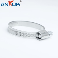 Collier de serrage réglable en acier inoxydable robuste de type allemand, personnalisable, 304 316, 10mm 14mm 20mm, pour HVAC, tours de refroidissement et conduits d'air