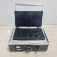 Gaufrier carré antiadhésif Compact classique en acier inoxydable gaufrier Mini 10 tranches gaufrier
