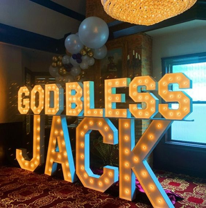 توصيل سريع، حروف ماركيز عملاقة مخصصة من المصنع، حروف مضيئة بمصابيح، حروف ماركيز كبيرة بمصابيح، ديكور خلفية للزفاف - Product Image 5