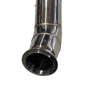 Tubería de Escape Individual Turbo de Acero Inoxidable T-304 Pulido con Salida en Y de Doble Espiral y Banda en V para <span class=keywords><strong>BMW</strong></span> <span class=keywords><strong>135i</strong></span> 335i N55B30 E82 E92 11-12 - Product Image 5