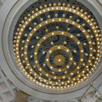 Projet de personnalisation de lustre islamique pour mosquée, grand lustre de luxe en or, éclairage de mosquée, lustre en cristal pour église