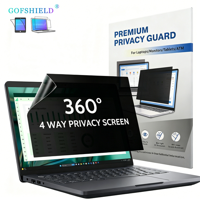 Factory Wholesale Anti Glare Anti Blue Light Laptop Anti Spy 360 Degree Privacy Screen Protector for Laptop 13.3 14 15.6 17 Inch