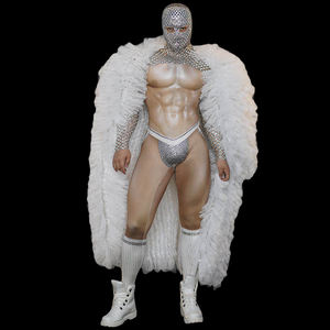 Sexy Muscle Man tuta Rave Party Show DS costumi strass Stretch Skinny tuta DJ Pole <span class=keywords><strong>Dancing</strong></span> Bar Nightclub Stage Wear - Product Image 5