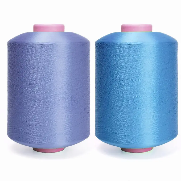 Đầy Màu sắc 100 poliester sợi kg giá Anh Ấy Nim Sim kết cấu 150D Polyester Filament sợi xoắn sợi