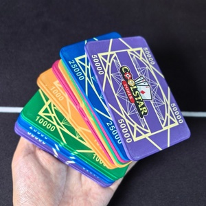 Placa de Póker de Cerámica Rectangular Profesional Personalizada <span class=keywords><strong>Mega</strong></span> Jumbo de 94 mm, Ficha de <span class=keywords><strong>Casino</strong></span> de 50 g de Peso Pesado para Texas Hold'em de Alto Valor - Product Image 3