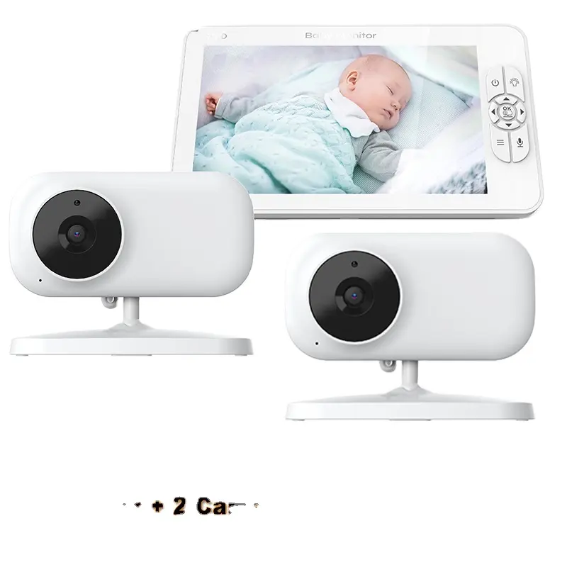 7 inch LCD Display Screen Wireless Video IR Night Vision Baby Crying Monitor Dual View V70 Baby Monitor Camera HD1080P COMS
