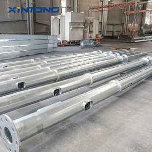Poteaux galvanisés à chaud de 8m, 9m, 10m, 11m, 12m, poteaux d'éclairage à bras simple ou double, poteaux d'éclairage extérieurs octogonaux coniques - Product Image 6