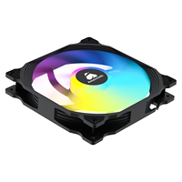 Ventilateur de châssis RGB AntarcChill Black 120 mm, grand volume d'air, silencieux, pour PC de bureau, tour de jeu et serveur