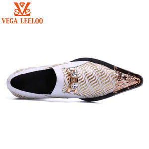 <span class=keywords><strong>Scarpe</strong></span> <span class=keywords><strong>Eleganti</strong></span> da Uomo di Lusso con Punta Metallica, <span class=keywords><strong>Scarpe</strong></span> in Pelle Slip-on per Matrimoni e Feste, Colore Bianco - Product Image 5